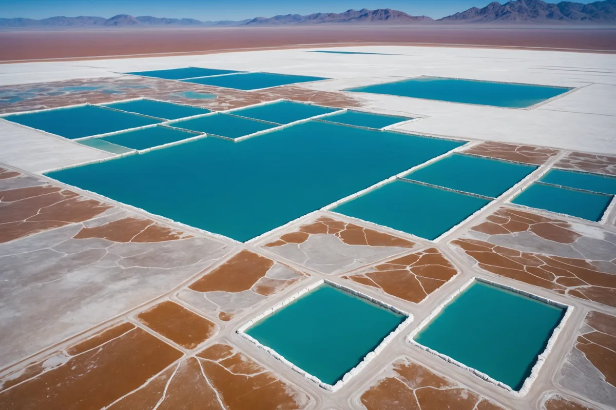 Continental salar brine flat under open sky